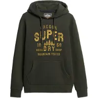 Superdry for man. M2014366A Green Work Shop hoodie (M), Casual, Cotton