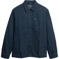 Superdry for man. M4011014A Merchant Lauren navy overshirt (L), Casual, Cotton, Long sleeve