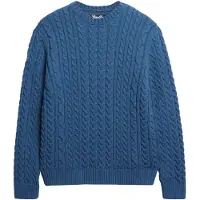Superdry Jacob Cable Jumper - Blue - XL