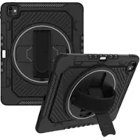 SKALO iPad Pro 13" M4 (2024) Erittäin Iskunkestävä Armor Shockproof Suojakuori - Musta