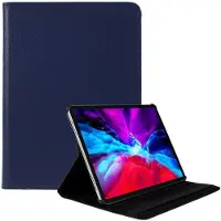 SKALO 360 Litchi Kotelo sopii iPad Air 13 (2025) - Tummansininen