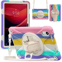 SKALO Lenovo Idea Tab 11" Armor 360 Kahva Olkahihna Kotelo - Rainbow