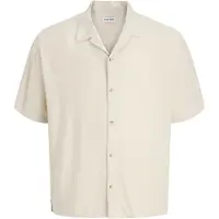 Jack & Jones Jjejeff Resort Solid Shirt Ss Sn - Cream - S