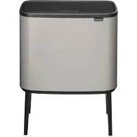 Brabantia Bo touch bin 3 x 11 litraa Soft grey