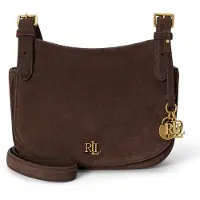 Ralph Lauren Marcy Crossbody-laukku Nahka 21 cm Ruskea