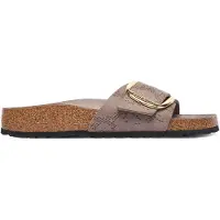 Birkenstock for woman. 1032935 Madrid Big Buckle Sandals (Narrow Fit) taupe (39), Flat, None, Casual