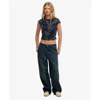 Superdry Flocked Mesh Lyhythihainen Paita