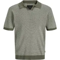 Jack & Jones Jprblahudson Knit Split Neck Ss Sn - Khaki green - M