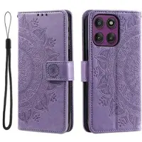 Mtp Products Motorola Moto G37/G47 Mandala -lompakkokotelo rannekkeella - violetti