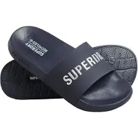 Superdry for woman. WF310185A Flip flops with Code navy logo (40/41), Flat, None, Casual, Beachwear