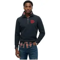 Superdry for man. M2014475A Sweatshirt Neon Half Zip Track navy (XL), Casual, Cotton