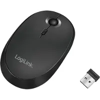 Logilink ID0204, Molempikätinen, RF Wireless + Bluetooth, 1600 DPI, Musta