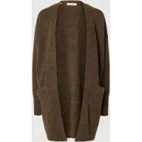 Selected Slflulu New Ls Knit Long Cardigan B Noos - Brown - S