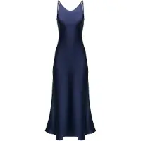 Serena Silueta Mekko 'Midi satin slip dress 'Majestic'' laivastonsininen