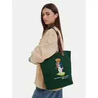 Ralph Lauren for man. 405P13610001 US Open twill tote shopper bag green (OSFA), Casual, Cotton