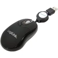Logilink ID0016, Molempikätinen, Optinen, USB A-tyyppi, 800 DPI, Musta