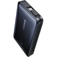 Baseus Nomos 10000mAh 30W Qi2 Power Bank with MagSafe Compatible Stand with Built-in USB-C Cable - Black - 10000 mAh