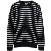Superdry for man. M6110727A Merchant Breton navy jumper (XL), Casual, Cotton