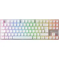 Cherry MX 8.2 Pro TMR Wireless, Langallinen & langaton, USB + RF Wireless + Bluetooth, Magnetic-mechanical key switch, QWERTZ, RGB LED, Hopea, Valkoin (G8E-3885HACADE-0)