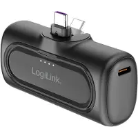 Logilink PA0349, 5000 mAh, 20 W, Musta