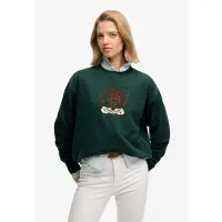 Superdry for woman. W2012579A Sweatshirt Crest green (M), Casual, Cotton