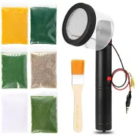 Typecat Static Grass Applicator Flocking Kit - 3-5mm,Four Colors 6 Grass ABS Applicators with Non-Slip Handle for DIY Model