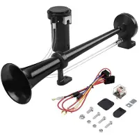 Torribaly 150Db 24V Train Horn for Truck, Single Trumpet Truck Air Horn, for 24V Vehicles Train Car Ship Boat Lorry, 17 Inch