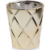 Polnix Kultainen keraaminen glamour-ruukku zirkoneilla 15 cm