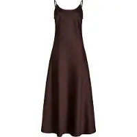 Serena Silueta Mekko 'Midi satin slip dress 'Majestic'' suklaa