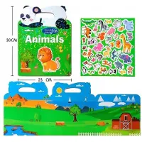 Askato Animals interaktiivinen kirja tarroilla, opetuslelulla, eläimillä