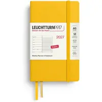 Leuchtturm Kalenteri Weekly Planner &amp; Notebook 2027 A6 Sunflower