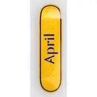 April Skateboards Og Logo - 8,125" Skeittilaudan dekki yellow purple Koko Uni