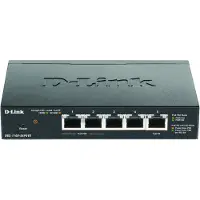 D-Link DGS-1100-05PDV2 - 5-porttinen hallittava Gigabit PoE -kytkin, musta
