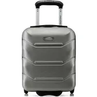 Zagatto Käsimatkatavaralaukku pyörillä 40x30x20 cm, sopii Wizz Air, hopeanharmaa