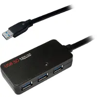Logilink UA0262, USB 3.2 Gen 1 (3.1 Gen 1) Type-A, USB 3.2 Gen 1 (3.1 Gen 1) Type-A, 5000 Mbit/s, Musta, 10 m, 81 mm