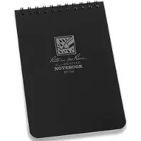 Rite in the rain Top Spiral Notebook Black