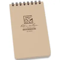 Rite in the rain 3 x 5 Top Spiral Notebook, Tan