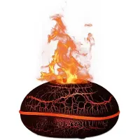 Torribaly Colorful Volcano Diffuser 200ml Ultrasonic Flame Fire Humidifier with Auto-Off Protection Cool Mist Diffuser B