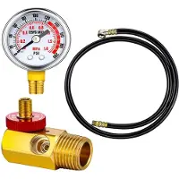 Torribaly Air Tank Repair Kit Safety Valve, 0-200 PSI Pressure Gauge and 4 Feet Air Tank Hose Assembly Kit for Portable Carry Tank
