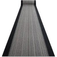 Rugsx Alfombra de pasillo con refuerzo de goma CARNABY gris 80cm 80x330 cm