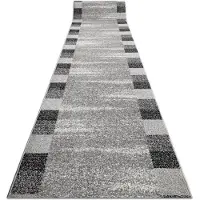 Rugsx Alfombra de pasillo SILVER Etna marco, arena - gris 120cm 120x540 cm