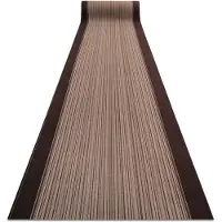 Rugsx Alfombra de pasillo con refuerzo de goma CARNABY marrón 67cm 67x670 cm