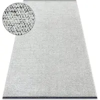 Rugsx Alfombra FLORENCE 24021 Un color, glamour, tejido plano, flecos - crema 155x220 cm
