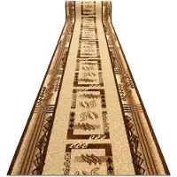 Rugsx Alfombra de pasillo BCF JAŚ beige 100 cm 100x600 cm