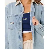 Rip Curl Surf Side Relaxed Denim Shirt - Blue - M
