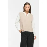 Vila Vilampe V-Neck Knit Waistcoat - Cream - S