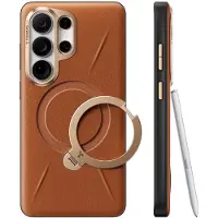 Mtp Products Samsung Galaxy S26 Ultra Torras Ostand Q3 VegSkin magneettikotelo - ruskea