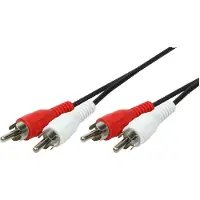 Logilink 2xRCA - 2xRCA, 10m, 2 x RCA, Uros, 2 x RCA, Uros, 10 m, Musta (CA1041)