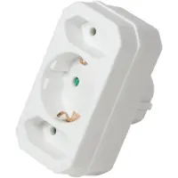 Logilink LPS221, Tyyppi F, Tyyppi C (Europlug)+Tyyppi F, 250 V, Valkoinen, 3500 W, Uros/naaras