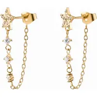 Dark Star Drop Earrings Gold
